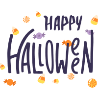 Halloween badge collection with lettering in flat design 2 design template for print-on-demand