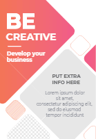 Business flyer template with abstract style design template for print-on-demand