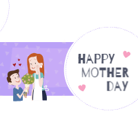 Set of mother s day banners with happy family 1 design template for print-on-demand