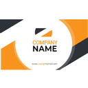Corporate card in modern style — back side, editable business card design template for print-on-demand