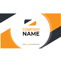 Corporate card in modern style — back side, editable business card design template for print-on-demand