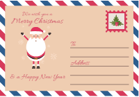 Funny christmas letter template design template for print-on-demand