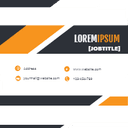 Corporate card in modern style — front side, editable business card design template for print-on-demand