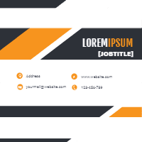Corporate card in modern style — front side, editable business card design template for print-on-demand