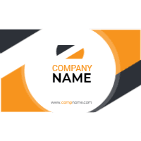 Corporate card in modern style — back side, editable business card design template for print-on-demand