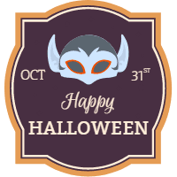 Halloween badges set 1 design template for print-on-demand