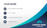 Elegant Business Card in Blue Colors design template for print-on-demand