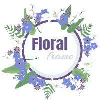 Decorative floral frames design template for print-on-demand