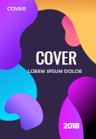 Cover template collection with organic shapes 3 design template for print-on-demand
