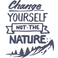 Lettering and quote design on nature background design template for print-on-demand