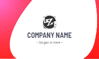 Creative business card template with wave design design template for print-on-demand