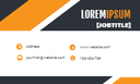 Corporate card in modern style — front side, editable business card design template for print-on-demand