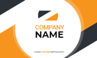Corporate card in modern style — back side, editable business card design template for print-on-demand