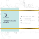 Business card with marble texture — front side, editable business card design template for print-on-demand