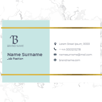 Business card with marble texture design template for print-on-demand