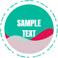 Abstract circle shape banners set 1 design template for print-on-demand