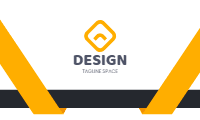 Elegant yellow business card template design template for print-on-demand