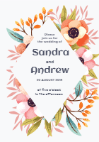 Floral-wedding-invitation-in-hand-drawn-style design template for print-on-demand