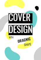 Cover template collection with organic shape 1 design template for print-on-demand