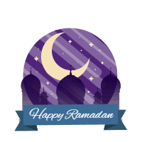 Collection of round ramadan badges 3 design template for print-on-demand