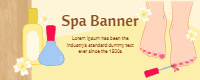 Set of spa center banners with candles and aromatic flowers 2 — front side, editable banner design template for print-on-demand