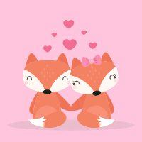 Cute valentines day animal couple collection 2 design template for print-on-demand