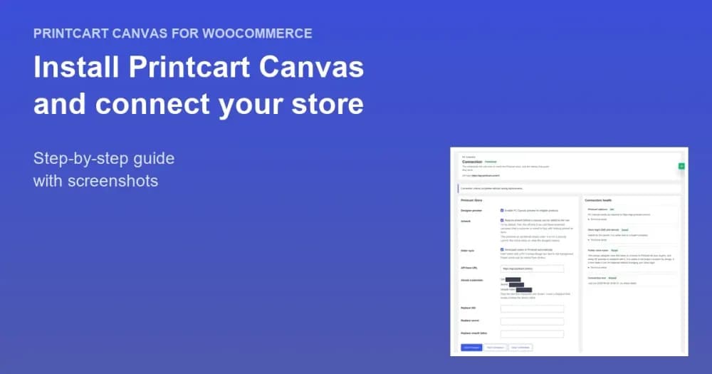 Cover: Install Printcart Canvas for WooCommerce and Connect Your Store