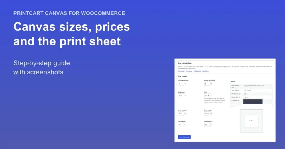 Cover: Set Up Canvas Print Sizes, Prices and the Print Sheet in WooCommerce