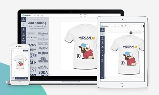 Design on any device with a fully responsive online designer