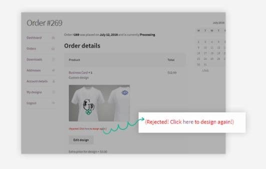 Let customers come back and edit their design again