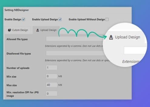 Let customers upload their own design