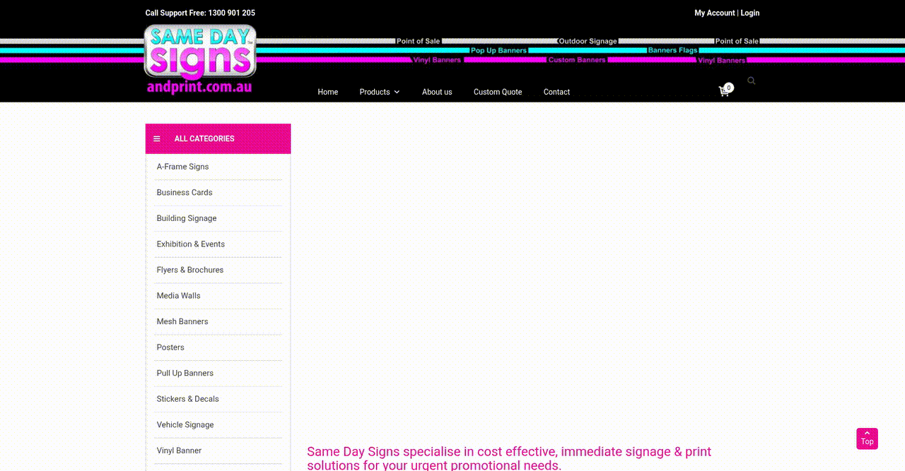 Enhancing the Online Ordering Experience for Custom Signage Solutions - project preview