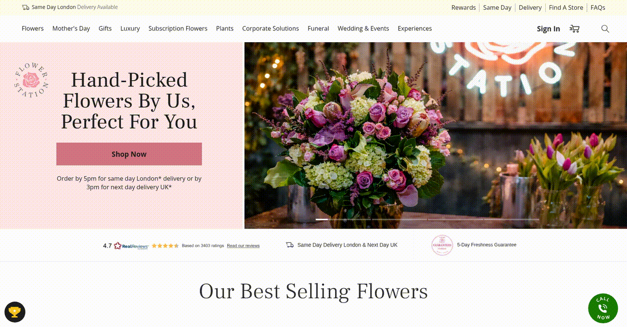 Transforming the Ordering Experience for a Premier Florist in London - project preview
