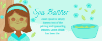 Set of spa center banners with candles and aromatic flowers 2 — front side, editable banner design template for print-on-demand