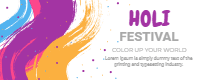 Wavy banners for the holi festival 1 — front side, editable banner design template for print-on-demand