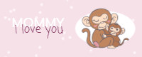 Set of mother s day banners with family of animals 2 — front side, editable banner design template for print-on-demand