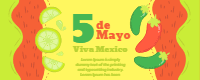 Set of cinco mayo banners with traditional elements 2 — front side, editable banner design template for print-on-demand