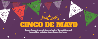 Set of cinco mayo banners with mexican elements 2 — front side, editable banner design template for print-on-demand