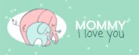 Set of mother s day banners with family of animals 1 — front side, editable banner design template for print-on-demand