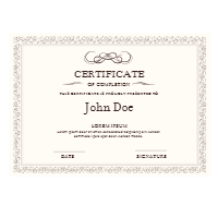 Diploma with classic frame — front side, editable design template for print-on-demand