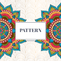 Mandala background — front side, editable design template for print-on-demand