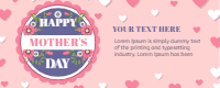 Set of mother s day banners with colorful flowers — front side, editable banner design template for print-on-demand