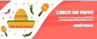 Set of cinco mayo banners with mexican elements in flat style 1 — front side, editable banner design template for print-on-demand