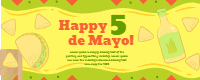 Set of cinco mayo banners with traditional elements 1 — front side, editable banner design template for print-on-demand