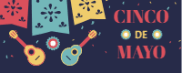 Set of cinco mayo banners with mexican elements 2 — front side, editable banner design template for print-on-demand