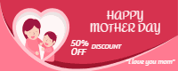 Set of mother s day banners with happy family 1 — front side, editable banner design template for print-on-demand