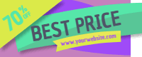 Flat sale banners 2 — front side, editable banner design template for print-on-demand