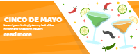 Set of cinco mayo banners with mexican elements in flat style 2 — front side, editable banner design template for print-on-demand