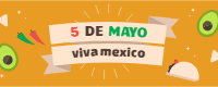 Set of cinco mayo banners with mexican elements 2 — front side, editable banner design template for print-on-demand