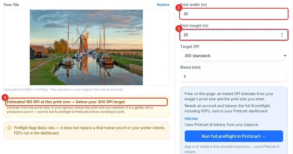 Check If an Image Is Big Enough to Print: Estimated DPI on printcart.com cover